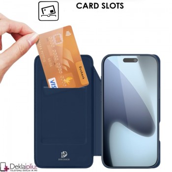 Dux Ducis Skin Pro dirbtinės odos dėklas - mėlynas (Apple Iphone 17 Pro/Iphone 18 Pro) Dux Ducis Skin Pro dirbtinės odos dėklas - mėlynas (Apple Iphone 17 Pro/Iphone 18 Pro)
